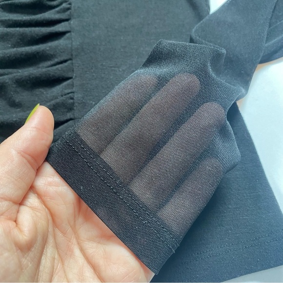 Vintage Y2K Öatt Collection Mesh Sleeve And Upper Chest Top - Picture 4 of 5